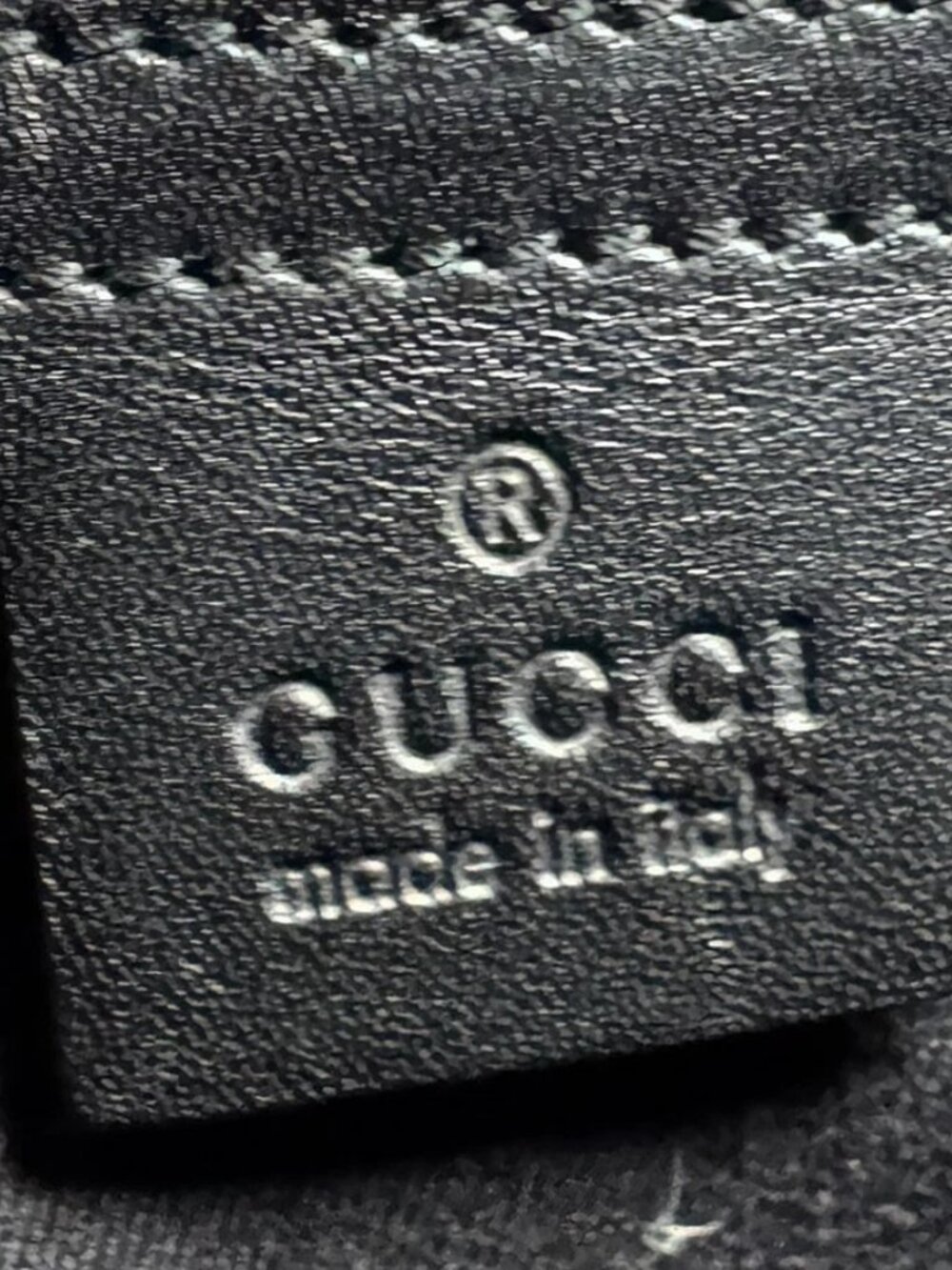 Auth GUCCI Shoulder Bag Black GG Canvas/Leather - z8723 - Picture 12 of 13